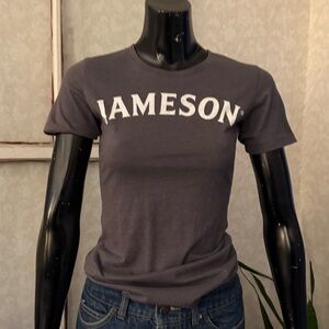 Jameson Dark Gray Women's Fitted Short Sleeve T—Shirt Top Sz Small